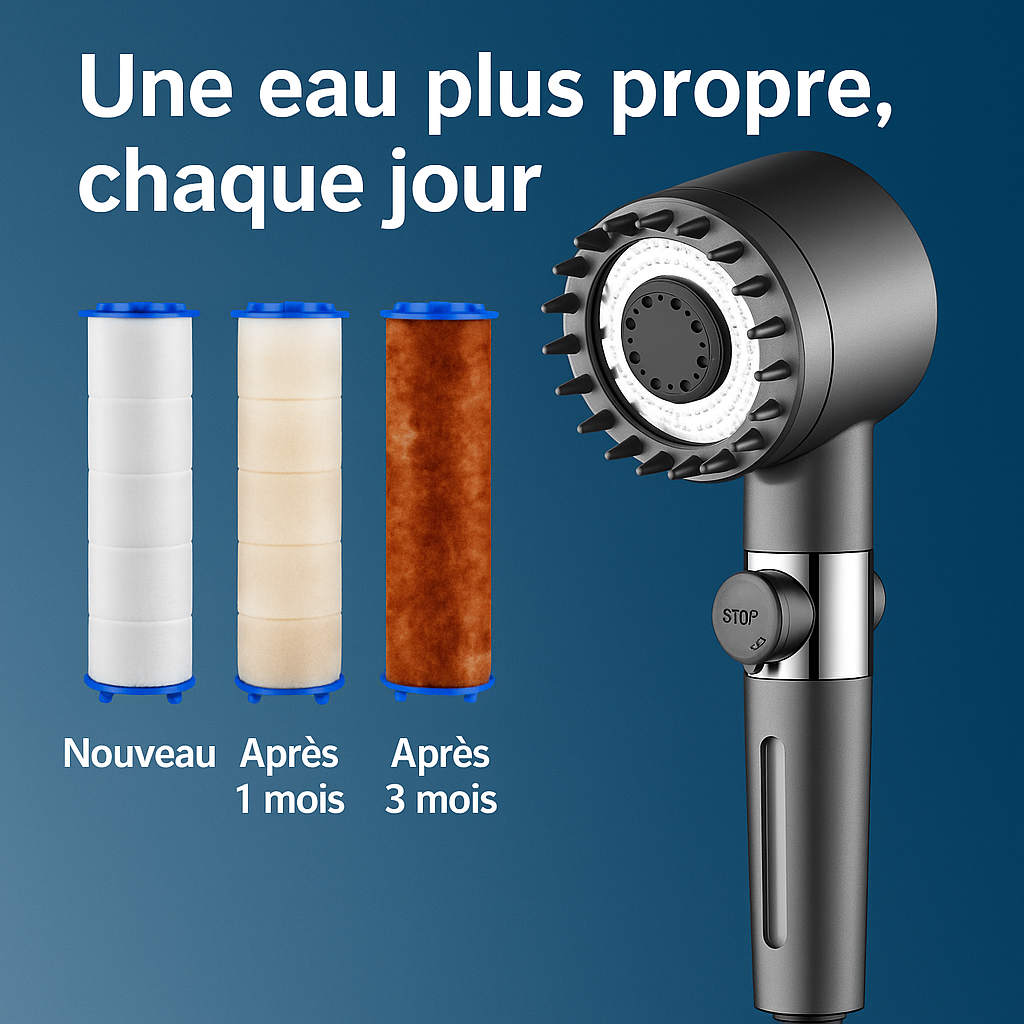 kivora™ - Pommeau de douche filtrant 4 en 1